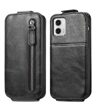 SoFetch Zwart Stijlvol Flipcase Hoesje Motorola G73