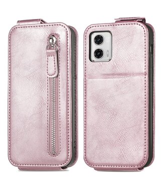 SoFetch Rosegoud Stijlvol Flipcase Hoesje Motorola G73