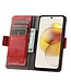 CASENEO Rood Klassieke Bookcase Hoesje voor de Motorola G73