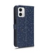 SoFetch Donkerblauw Stippen Bookcase Hoesje voor de Motorola G73