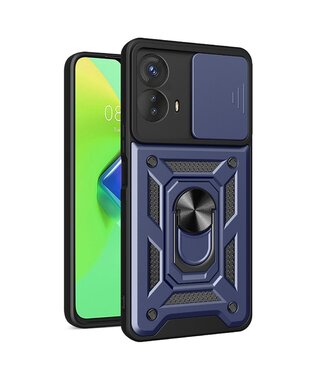 SoFetch Blauw Lensbescherming Houder Hybride Hoesje Motorola G73