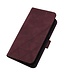 SoFetch Bordeaux Rood Lijnen Bookcase Hoesje voor de Motorola G73