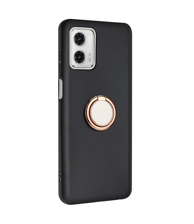 SoFetch Rosegoud Ring Houder Mat TPU Hoesje voor de Motorola G73