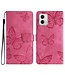 SoFetch Rose Vlinders Bookcase Hoesje voor de Motorola G73