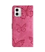 SoFetch Rose Vlinders Bookcase Hoesje voor de Motorola G73