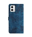 SoFetch Blauw Vlinders Bookcase Hoesje voor de Motorola G73