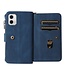 SoFetch Blauw Portemonnee Modern Bookcase Hoesje voor de Motorola G73