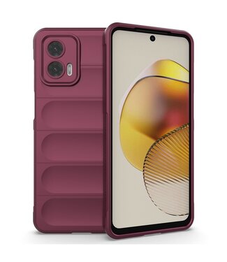 SoFetch Bordeaux Rood Raster TPU Hoesje Motorola G73