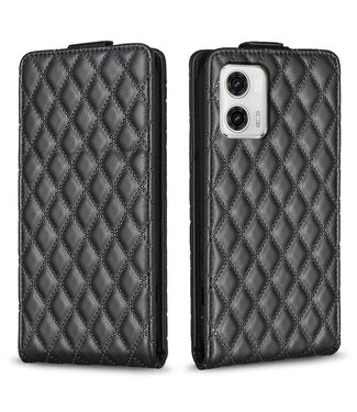 SoFetch Zwart Ruiten Flipcase Hoesje Motorola G73