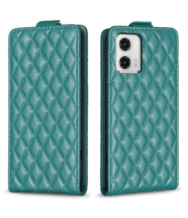 SoFetch Groen Ruiten Flipcase Hoesje voor de Motorola G73