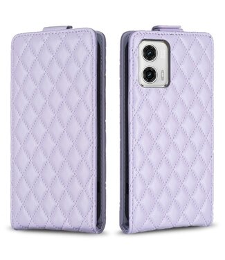 SoFetch Paars Ruiten Flipcase Hoesje Motorola G73