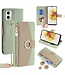 SoFetch Saliegroen Portemonnee Stijlvol Bookcase Hoesje voor de Motorola G73