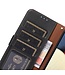 Khazneh Zwart RFID Litchee Bookcase Hoesje met Polsbandje voor de Nokia C32