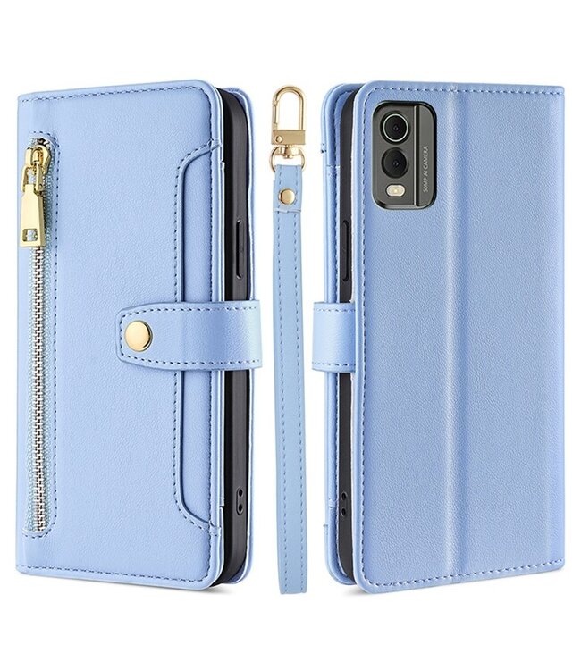 SoFetch Blauw Portemonnee Elegant Bookcase Hoesje voor de Nokia C32