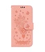 SoFetch Roze Rozen Bookcase Hoesje met Polsbandje voor de Nokia C32