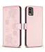 SoFetch Roze Klavertjes Bookcase Hoesje voor de Nokia C32