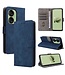 SoFetch Blauw RFID Zakelijk Bookcase Hoesje met Polsbandje voor de Asus Zenfone 10