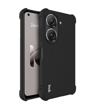 IMAK Zwart Valbestendig Mat TPU Hoesje Asus Zenfone 10