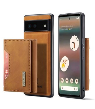 Dg. Ming Bruin Pasjeshouder Houder 2-in-1 Hoesje Google Pixel 6a