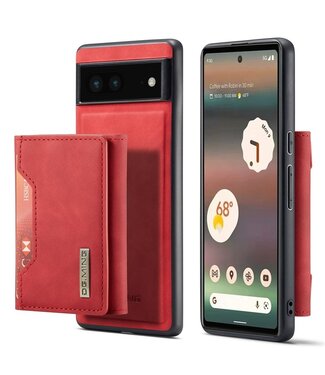 Dg. Ming Rood Pasjeshouder Houder 2-in-1 Hoesje Google Pixel 6a