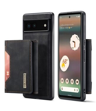 Dg. Ming Zwart Pasjeshouder Houder 2-in-1 Hoesje Google Pixel 6a