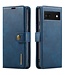 Dg. Ming Blauw Split Leder Bookcase Hoesje voor de Google Pixel 6a