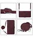 SoFetch Bordeaux Rood Lijnen Bookcase Hoesje met Koord voor de Nokia C02