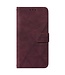 SoFetch Bordeaux Rood Lijnen Bookcase Hoesje met Koord voor de Nokia C02