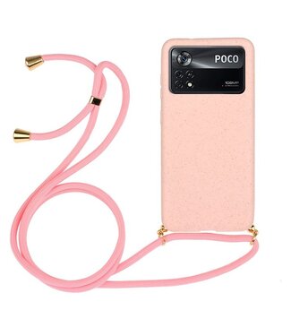 SoFetch Roze Slim TPU Hoesje met Koord Poco X4 Pro 5G