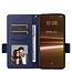 SoFetch Blauw Litchee Bookcase Hoesje voor de HTC U23 Pro