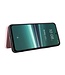 SoFetch Roze Carbon Bookcase Hoesje voor de HTC U23 Pro