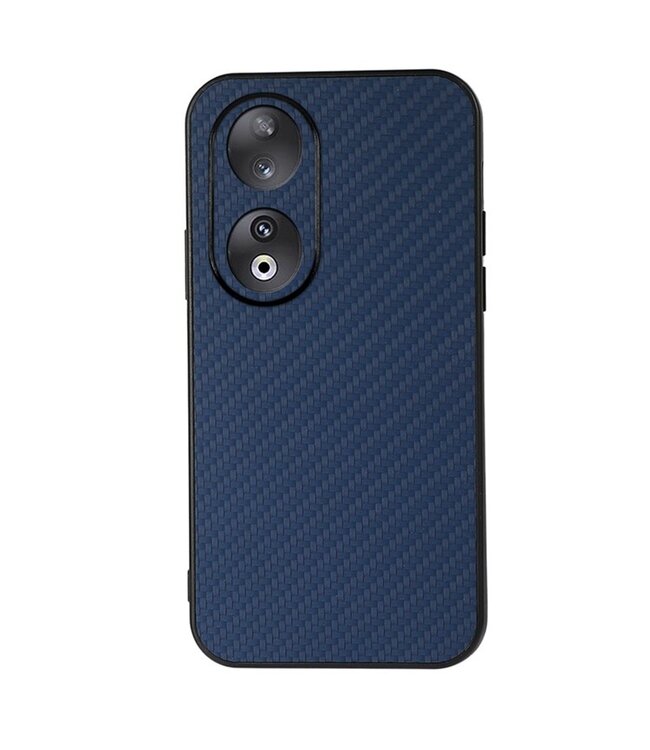 SoFetch Blauw Carbontextuur Hybride Hoesje voor de Honor 90