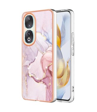 YB Roze Marmer TPU Hoesje Honor 90