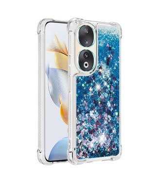 YB Blauw Glitters TPU Hoesje Honor 90