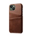 SoFetch Bruin Pasjeshouder Stijlvol Hybride Hoesje voor de iPhone 14 Plus