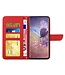 SoFetch Rood Bloemen Vlinder Bookcase Hoesje met Koord voor de iPhone 14 Plus