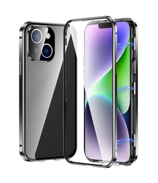 SoFetch Zwart Glanzend Fullbody Hoesje iPhone 14 Plus