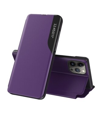 SoFetch Paars View Window Bookcase Hoesje iPhone 14 Plus