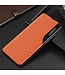 SoFetch Oranje View Window Bookcase Hoesje voor de iPhone 14 Plus