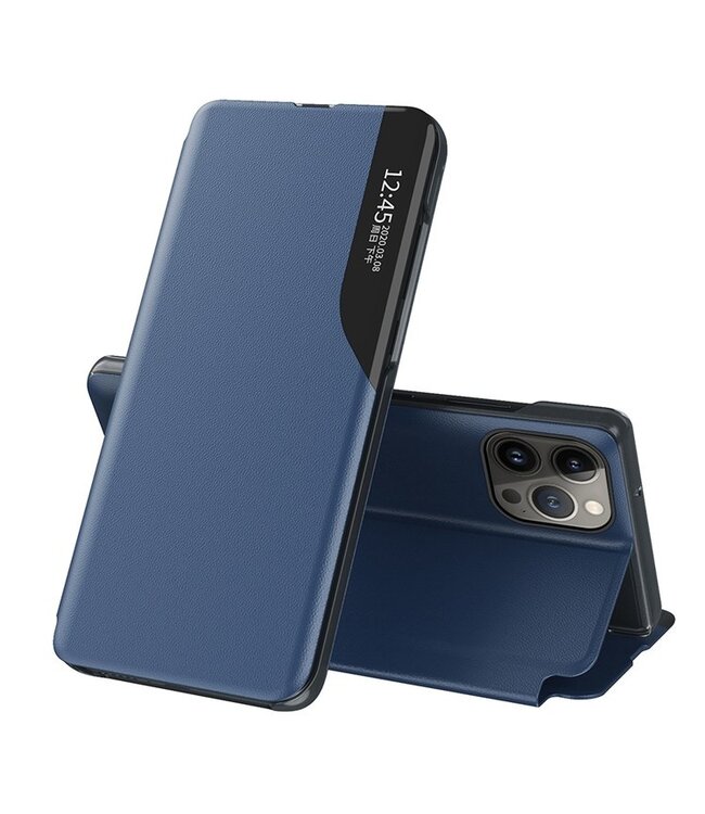 SoFetch Saffierblauw View Window Bookcase Hoesje voor de iPhone 14 Plus