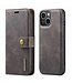 Grijs Knopen Bookcase Hoesje voor de iPhone 14 Plus