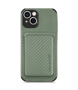 SoFetch Groen Pasjeshouder Carbon Hybride Hoesje iPhone 14 Plus
