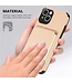 SoFetch Khaki Pasjeshouder Carbon Hybride Hoesje voor de iPhone 14 Plus