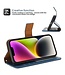 SoFetch Blauw Glad Bookcase Hoesje voor de iPhone 14 Plus