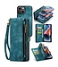 SoFetch Blauw Stijlvol Wallet Hoesje met Polsbandje voor de iPhone 14 Plus