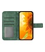 SoFetch Groen Zonnebloem Bookcase Hoesje met Polsbandje voor de iPhone 14 Plus