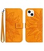 SoFetch Geel Zonnebloem Bookcase Hoesje met Polsbandje voor de iPhone 14 Plus