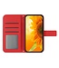 SoFetch Rood Zonnebloem Bookcase Hoesje met Polsbandje voor de iPhone 14 Plus