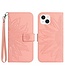 SoFetch Lichtroze Zonnebloem Bookcase Hoesje met Polsbandje voor de iPhone 14 Plus