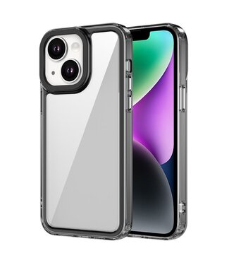 SoFetch Transparant Zwart Elegant Hybride Hoesje iPhone 14 Plus